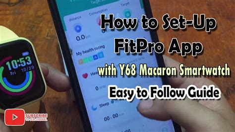 How To Setup Fitpro App In Smartphone With Y68 Macaron Smartwatch Youtube