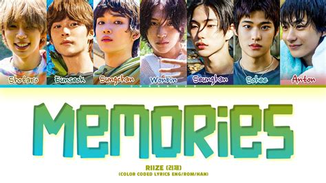 RIIZE Memories Lyrics Color Coded Lyrics YouTube