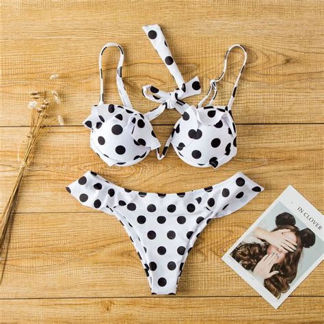 Sexy Polka Dot Bikini Badmode Sexy Vrouwen Push Up Badpak Vrouwelijke