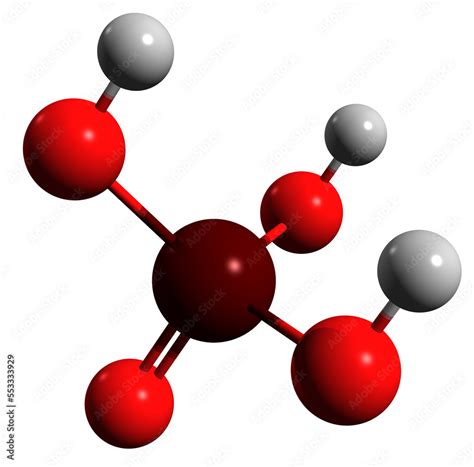 3D image of Phosphoric acid skeletal formula - molecular chemical ...