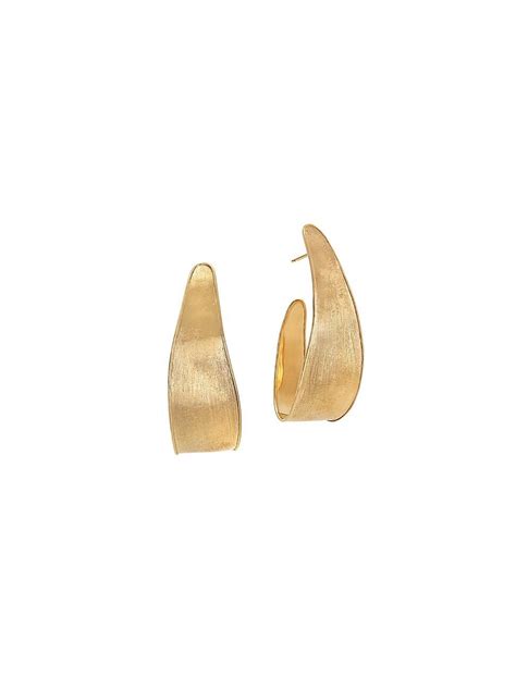 Marco Bicego Women S Lunaria K Yellow Gold Hoop Earrings Gold