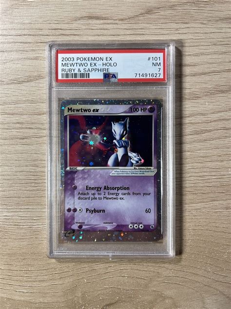 Mewtwo Ex Holo Rare Pokemon Card Ruby Sapphire Set Psa