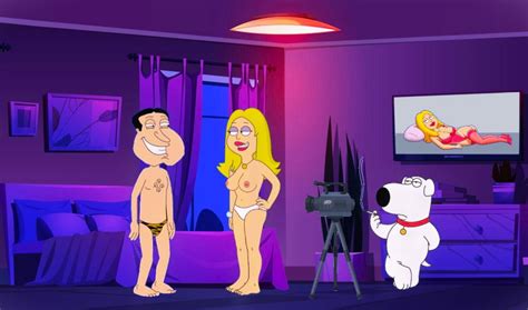 Hentai Boobs American Dad Breasts Brian Griffin Crossover Erect