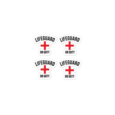 Lifeguard Stickers Pack Safety First Simple Stickers Etsy