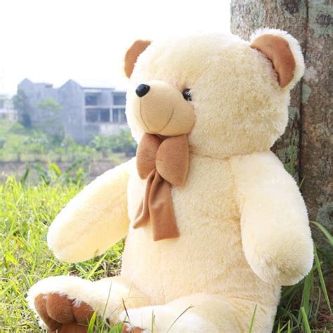 Jual Boneka Teddy Bear Jumbo Uk Meter Warna Crem Model Teddy Bear