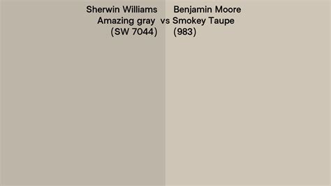 Sherwin Williams Amazing Gray SW 7044 Vs Benjamin Moore Smokey Taupe