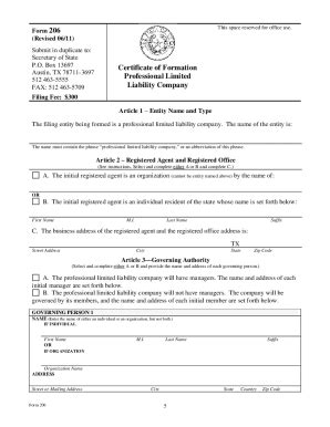 Certificate Of Formation Texas Example Complete With Ease Airslate