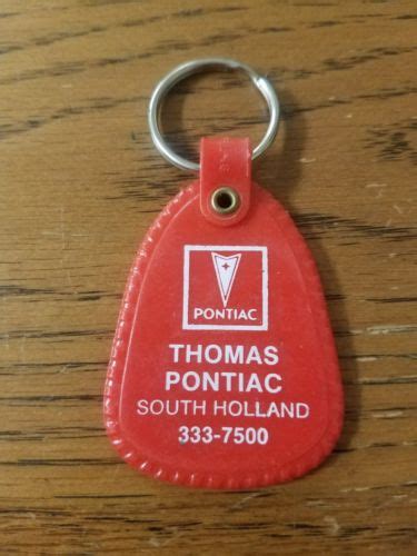 Vintage Pontiac Thomas Pontiac South Holland Key Chain Antique