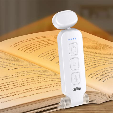 Gritin Led Book Light Rechargeable Reading Light Lamp Clip On Book 3