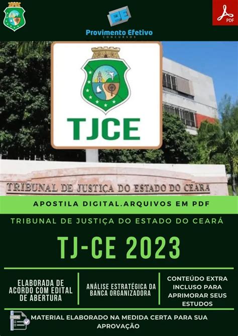 Provimento Efetivo Concursos Apostila TJ CE Área Administrativa