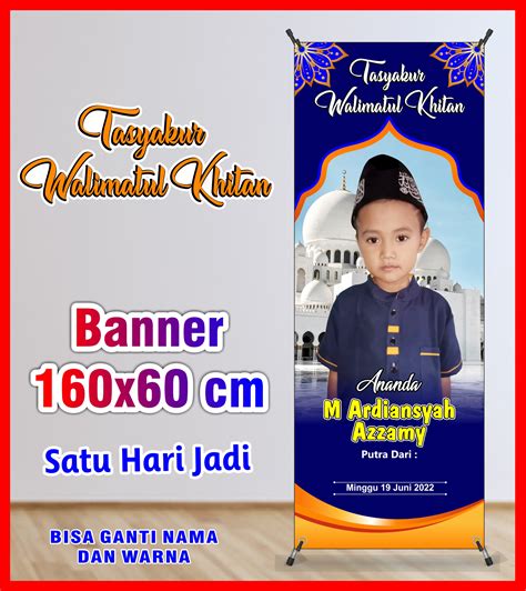 Spanduk Banner Backdrop Walimatul Khitan Cetak Spanduk Walimatul