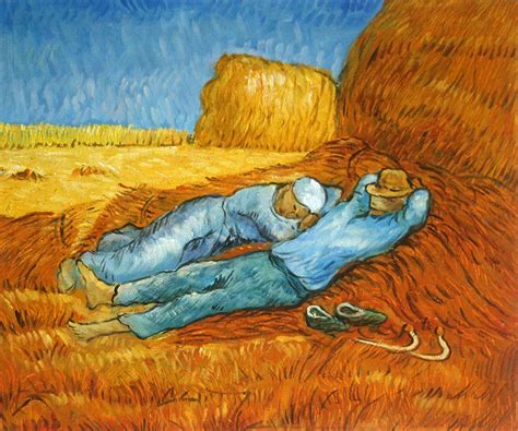 Amazon Gogh Vincent Van The Siesta After Millet Oil Painting