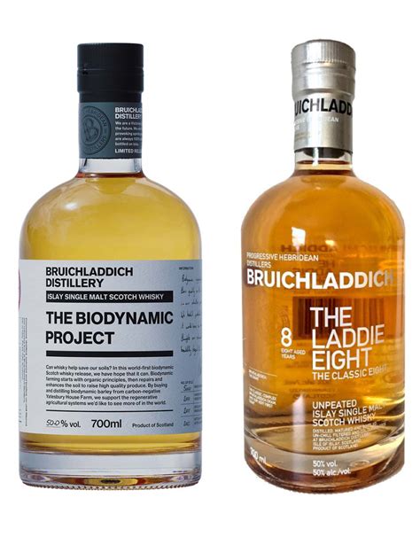 Bruichladdich Biodynamic Project And Laddie 8 Two Whisky Bros