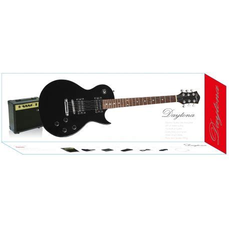 Pack Guitarra El Ctrica Daytona Tipo Les Paul Negro Musisol