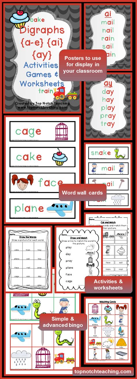 Digraph Activities Games Worksheets A E Ai Ay Top Notch Teaching Hot Sex Picture