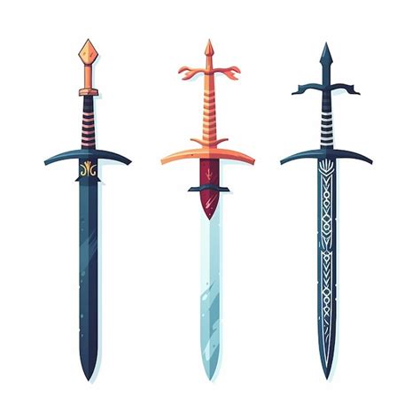 Espadas De Desenho - Conjunto de espadas conjunto de desenho animado de fantasia diferentes ...
