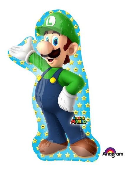 Pallone Mylar Sagoma Luigi Di Super Mario