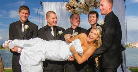 Groomsmen Holding Bride Wedding Pictures Our Wedding Happily Ever After