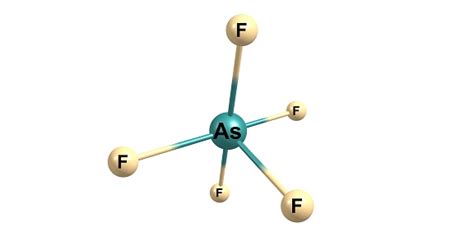 Arsenic Pentafluoride Molecular Structure Isolated On White Stock ...