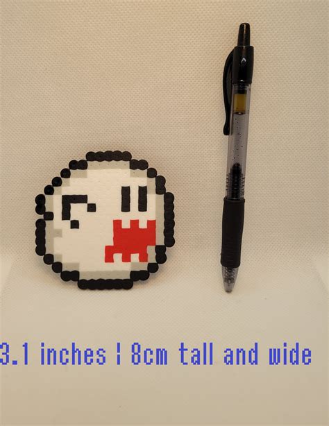 Mario Perler Baddies 8 Bit Pixel Art Perler Bead Art Boo Etsy