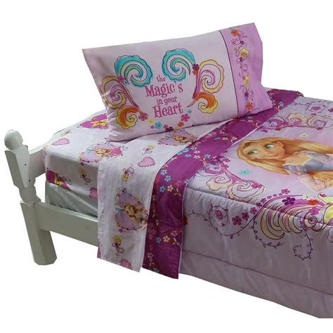 Store51 Llc 13210885 Disney Tangled Twin Bedding Set Rapunzel Magic Heart Bed