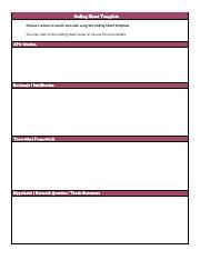 Coding Sheet Template.pdf - Coding Sheet Template Choose 1 article to ...