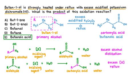 Lesson Reactions Of Alcohols Nagwa