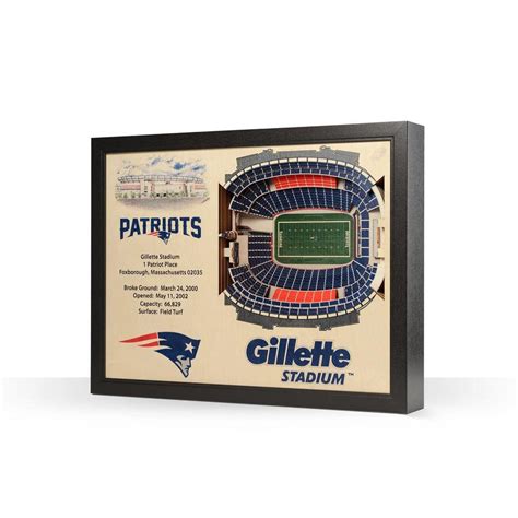 Youthefan Nfl New England Patriots 25 Layer Stadiumviews 3d Wooden Wall Art 9023029 The Home Depot