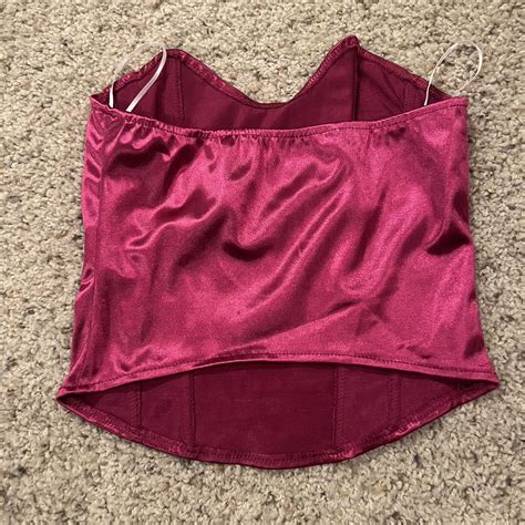 Hot Pink Corset Top Depop