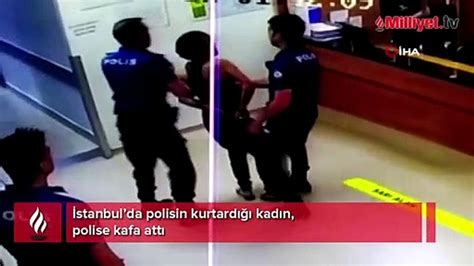 Stanbulda Polisin Kurtard Kad N Polise Kafa Att Dailymotion Video