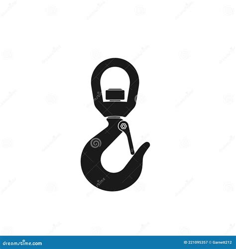 Realistic Vector Crane Hook Icon Construction And Slinging Works Stock