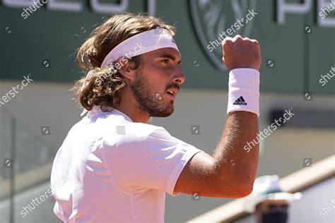 STEFANOS TSITSIPAS GREECE CLENCHES HIS FIST Editorial Stock Photo