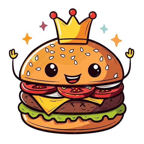 Burger King Fast Food Cartoon, American, Beef, Big PNG Transparent