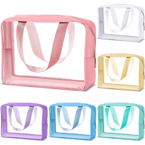 Pcs Clear Toiletry Bag Transparent Hanging Makeup Bags With Zipper