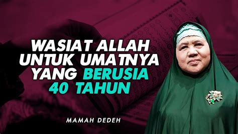 WAJIB TAHU Rahasia Besar Dari Allah Di Balik Usia 40 Tahun Mamah