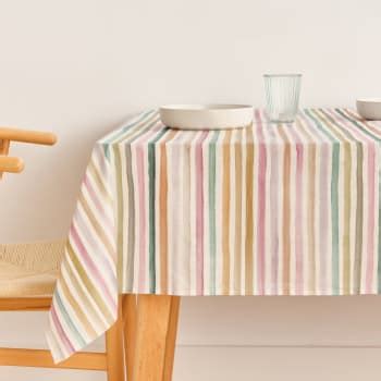 Nappe Enduite Anti Taches En Coton Multicolore X Cm Naiara