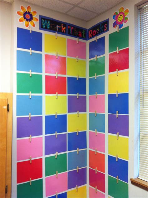 Displaying Students Work Laminated Pieces Of Construction Paper And