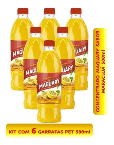 Suco Concentrado Maguary Maracujá 500ml Kit 6 Unidades MercadoLivre