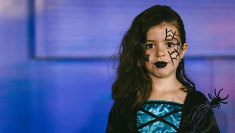 Premium Photo | Portrait of a girl with halloween makeup