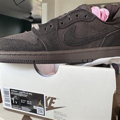 Travis Scott Velvet Brown Size: 13Y & 1Y available... | Depop