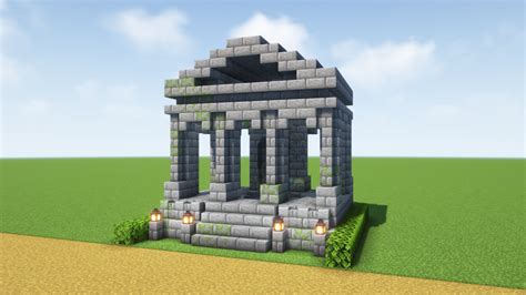 マイクラ建築：石だけで作る簡易な拠点として使える砦。簡単10×10。no 68｜souのマイクラログ