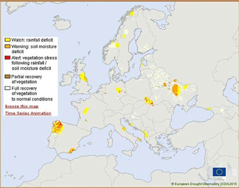 8. Drought indices for Europe. Source: European Drought Observatory ...