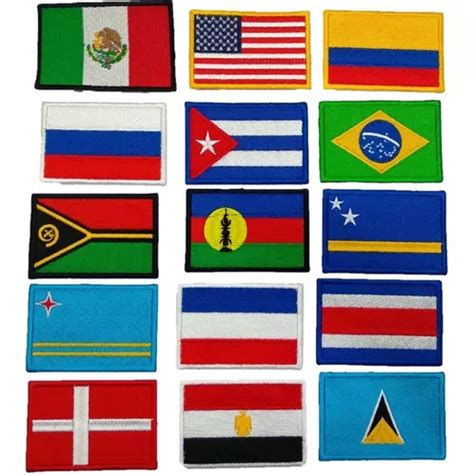 3 Parches Bordados Banderas Todo El Mundo banderas Países Envío gratis