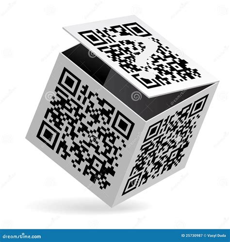 Qr Code On Box Stock Vector Illustration Of Communication 25730987