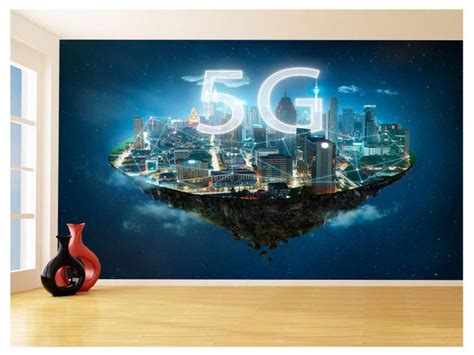 Papel De Parede Wifi - Papel De Parede 3D Tecnologia Wifi 5G Net Redes 3,5M Tec18 - Você ...