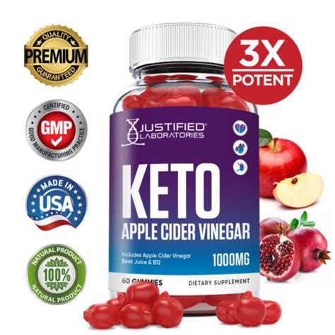 Keto Acv Gummies 1000mg Apple Cider Vinegar 60 Gummys Ebay