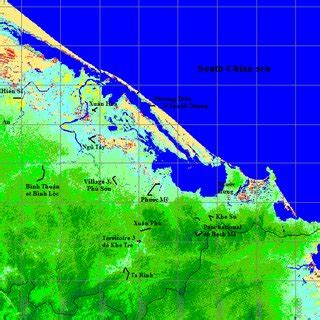 Localization of the selected villages and relief in the Thừa Thiên Huế ...