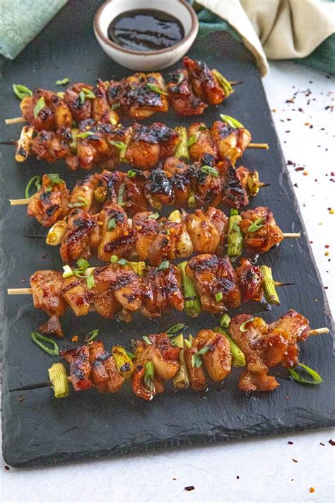 Yakitori Recipe Japanese Grilled Chicken Skewers Chili Pepper Madness