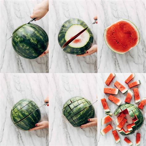 how to cut watermelon cube 11