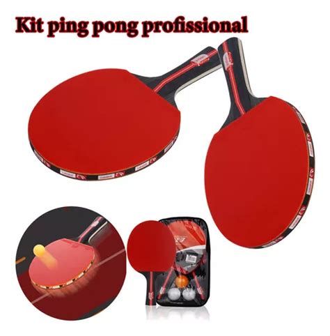 Kit Raquete T Nis De Mesa Ping Pong Profissional Parcelamento Sem Juros